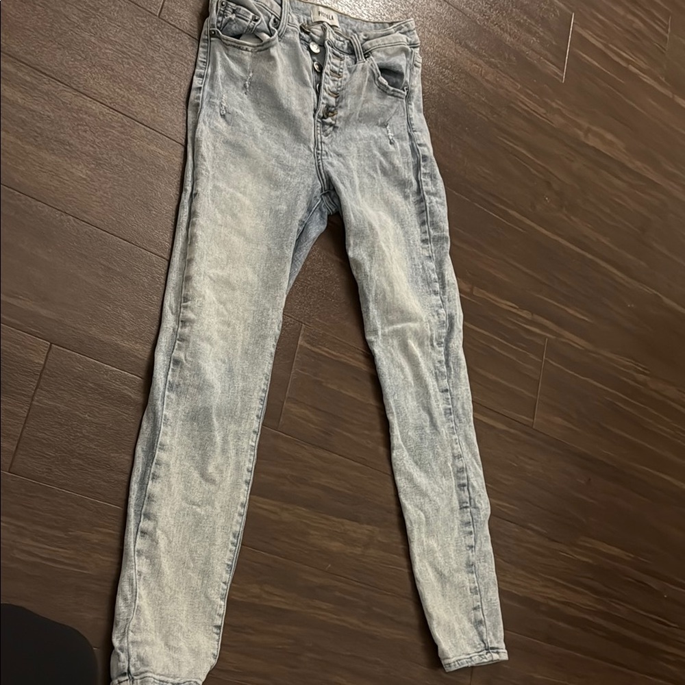 Pistola High Rise Blue Distressed Jeans